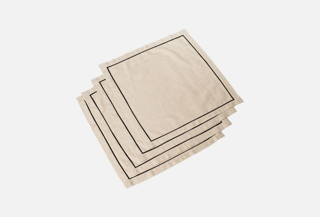 

Комплект салфеток AVIETA HOME, Бежевый, Лен, бежевый 4 шт