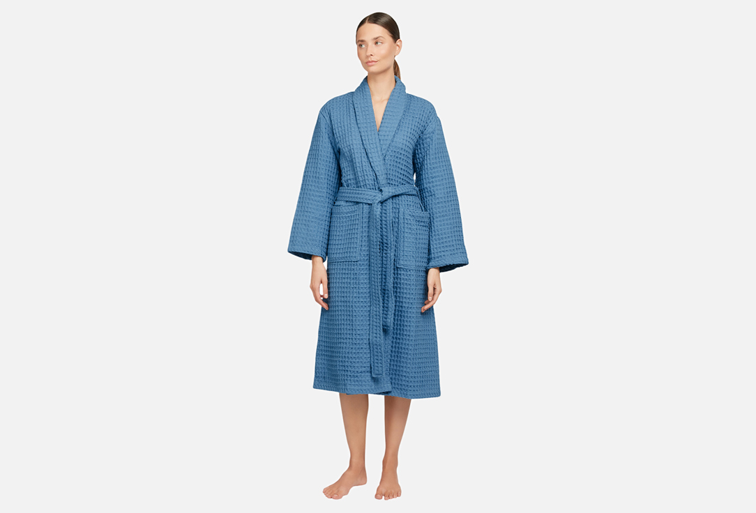 Изображение товара Вафельный женский халат Urban Family Sea wolf 100% хлопок длинный