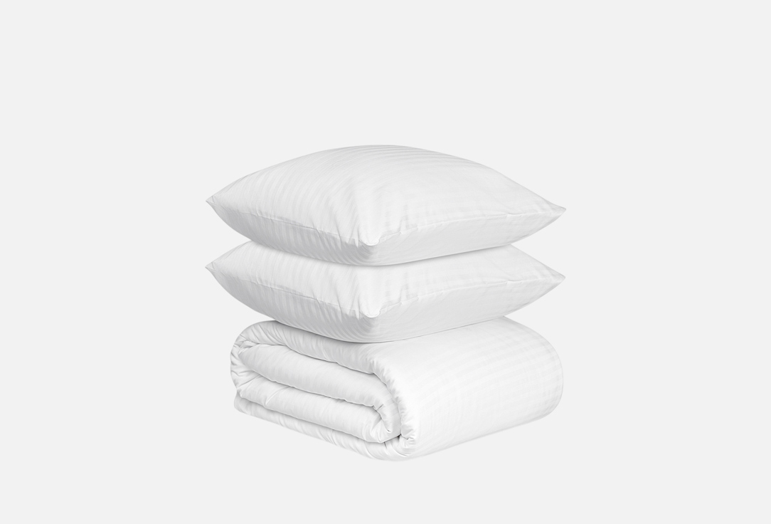 Изображение товара Комплект постельного белья Tkano Essential двуспальный из страйп-сатина 300 ТС