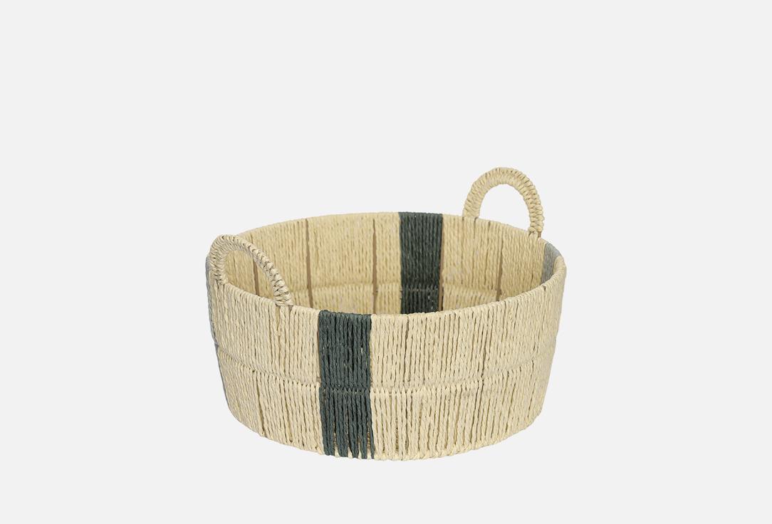 

Корзина для белья плетеная TKANO, Бежевый, Bodhran Sage, Ethnic, M 1 шт