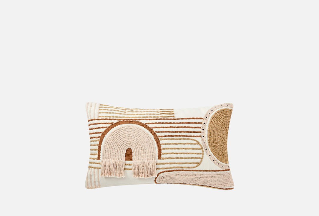 Изображение товара Декоративный чехол на подушку Tkano Beige geometry 35х60 см Ethnic стиль