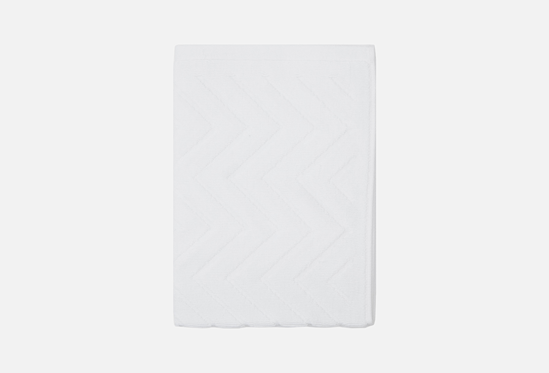 Полотенце коврик для ног махровое НОЧЬ НЕЖНА Zigzag, White, 50x70 1 шт
