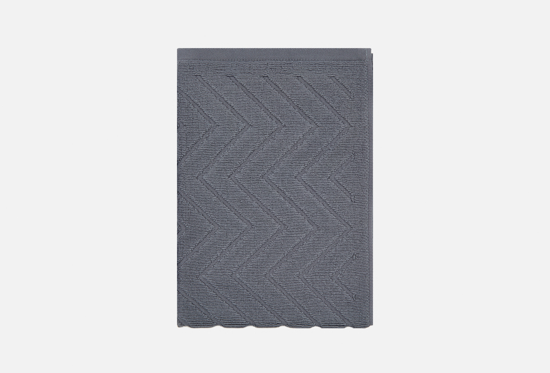 Полотенце коврик для ног махровое НОЧЬ НЕЖНА Zigzag, Graphite, 50x70 1 шт