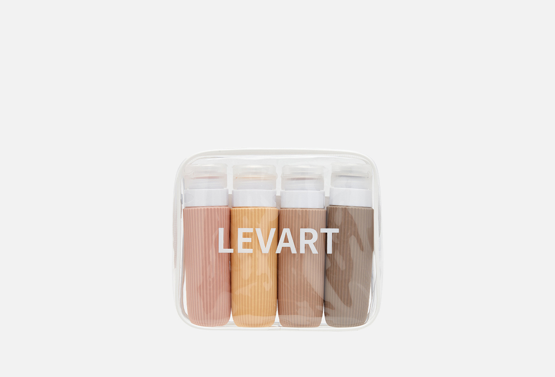 Набор дорожных флаконов для косметических средств LEVART Travel Silicone Bottles 4 шт