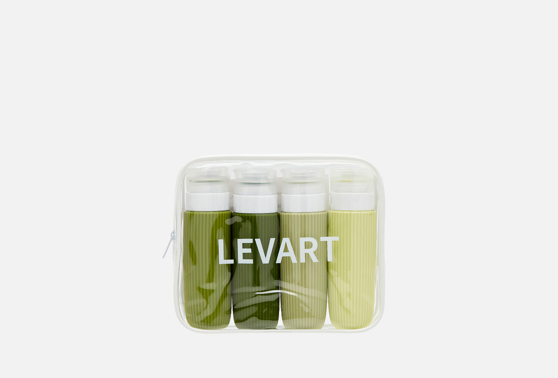 Набор дорожных флаконов для косметических средств LEVART Travel Silicone Bottles 4 шт