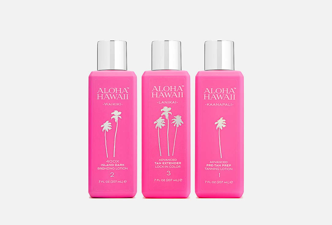 

Набор косметики для загара TAN INCORPORATED, Aloha Hawaii 3 Step Total tanning system 3 шт