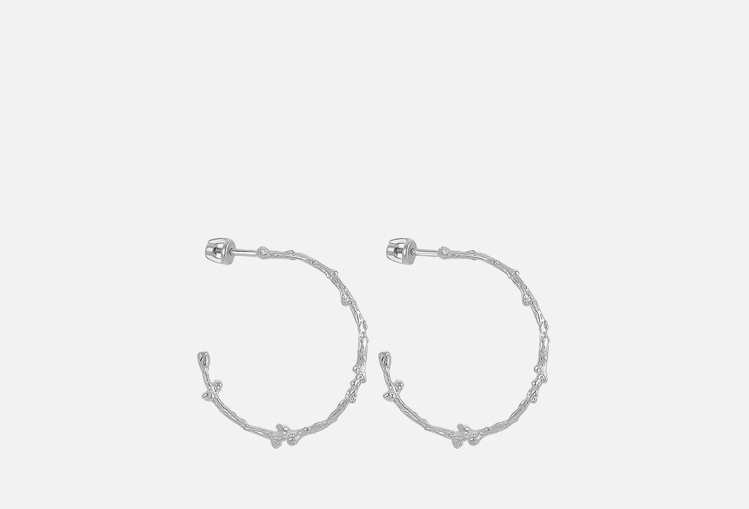 Изображение товара Серьги-конго серебряные SHU SHA Лиственница