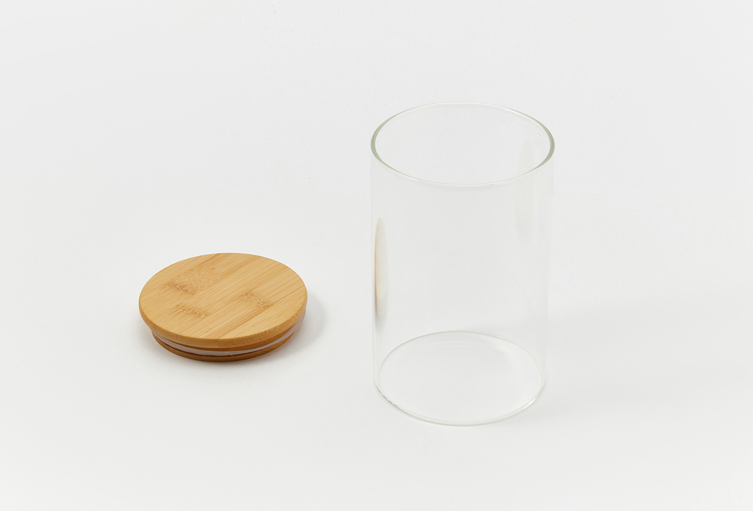 

Банка с бамбуковой крышкой HANDY HOME, Прозрачный, Jar with bamboo lid 450 мл