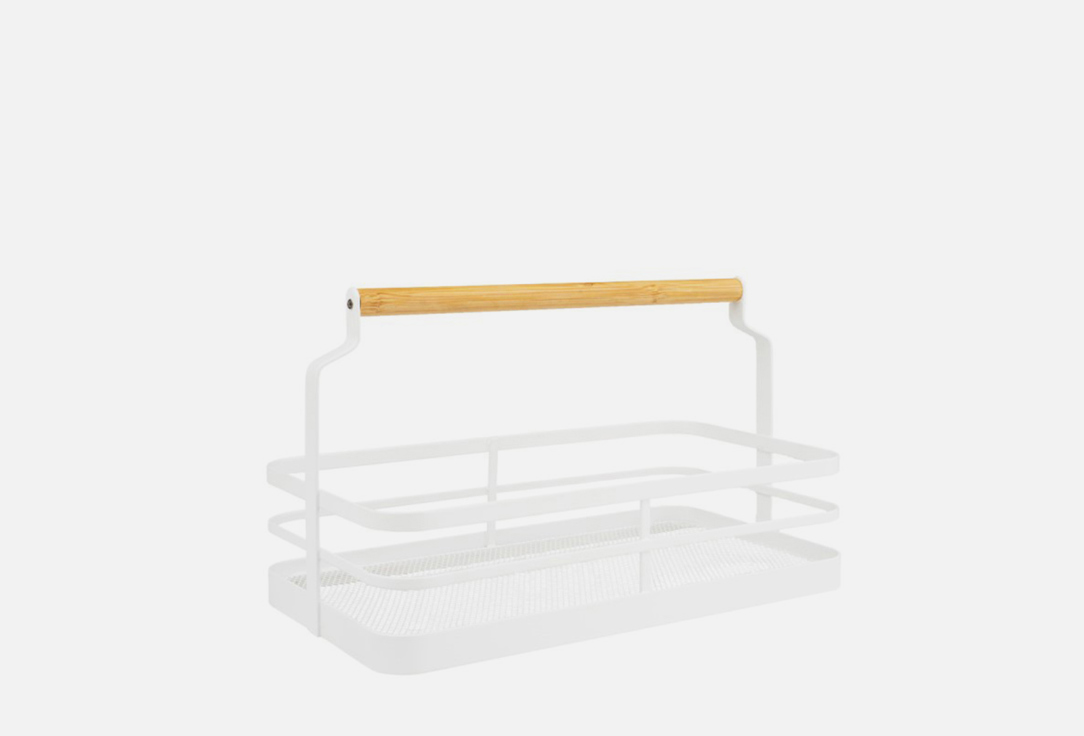 

Металлическая корзина c деревянной ручкой LEMAX, Белый, Storage Basket 1 шт