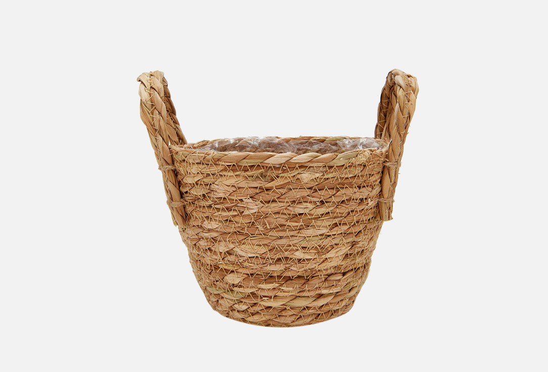 Изображение товара Плетеное кашпо Natural House Kenya из натуральных материалов 15.5х15.5х13.5 см