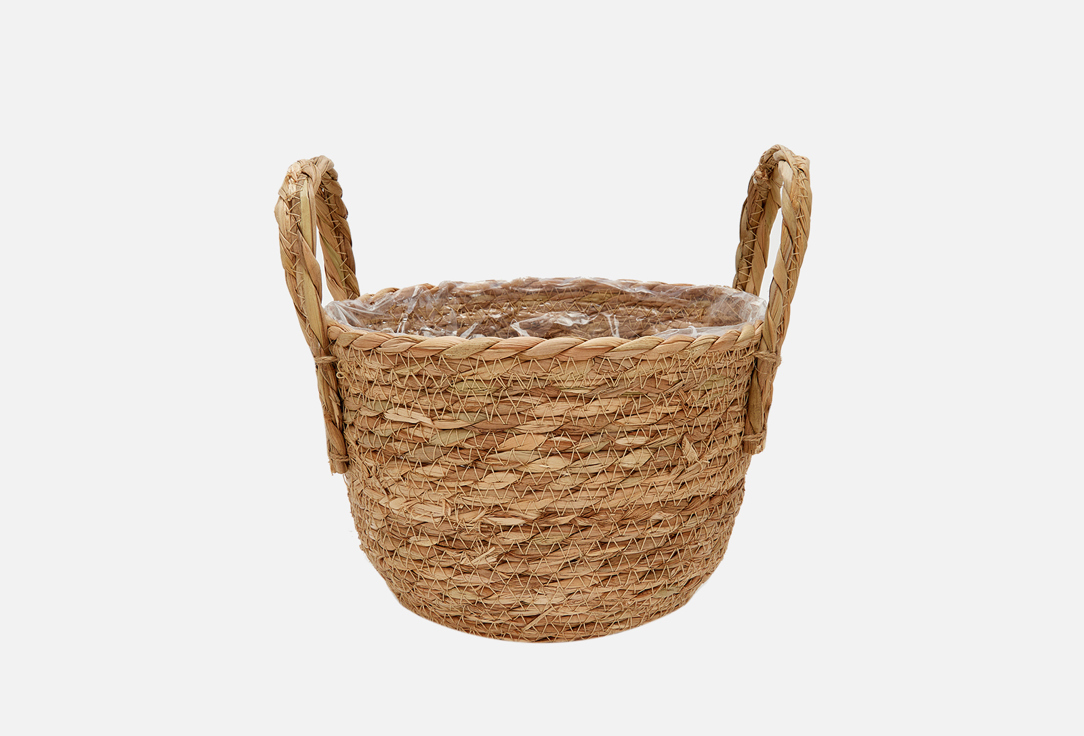 Изображение товара Плетеное кашпо Natural House Kenya из рогоза и полипропилена
