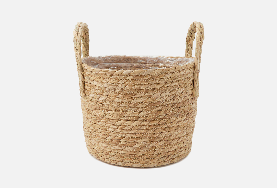 Изображение товара Плетеное кашпо из полипропилена Natural House Кения 22x22x18.5 см 4.5 л