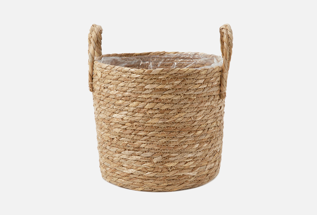 Изображение товара Плетеное кашпо Кения Natural House с ручками 26.5x26.5 см