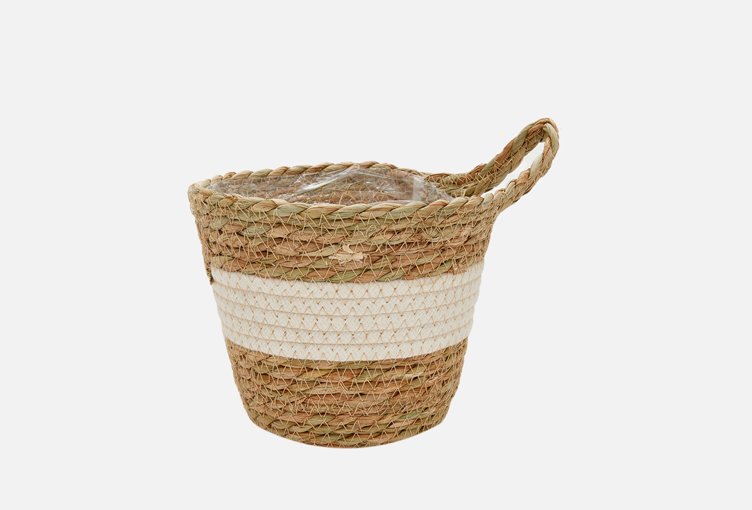 Изображение товара Плетеное кашпо Natural House Tanzania из натуральных материалов 19х19х16 см