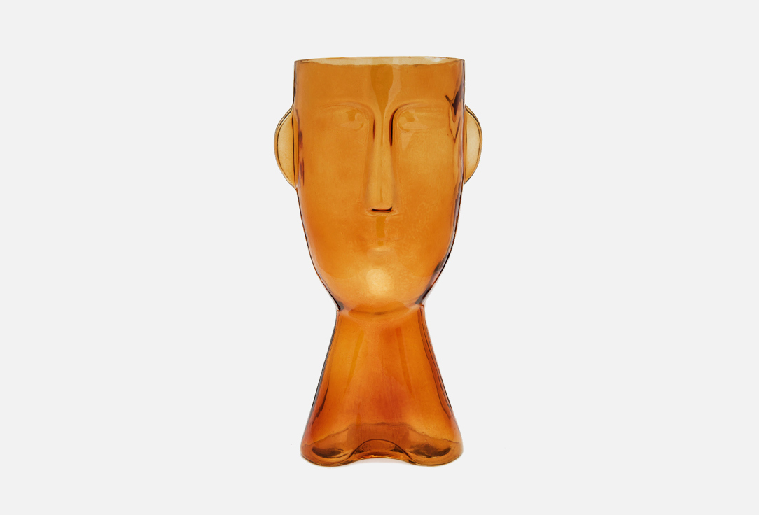 Изображение товара Стеклянная ваза Вещицы Glass vase Face yellow
