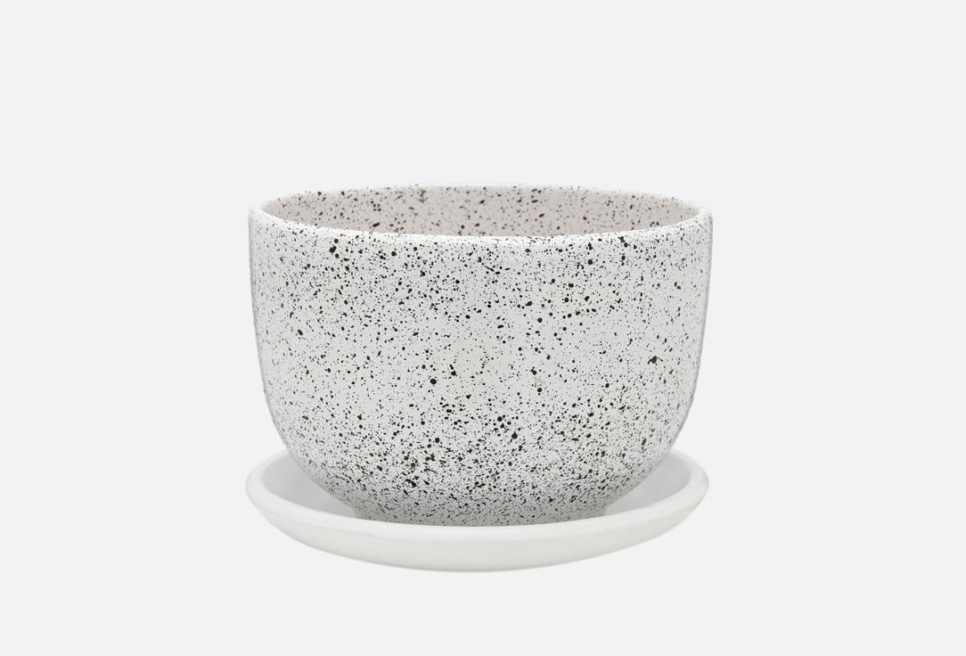 Изображение товара Керамический горшок Вещицы Terrazzo 11.5 см для комнатных растений и декора