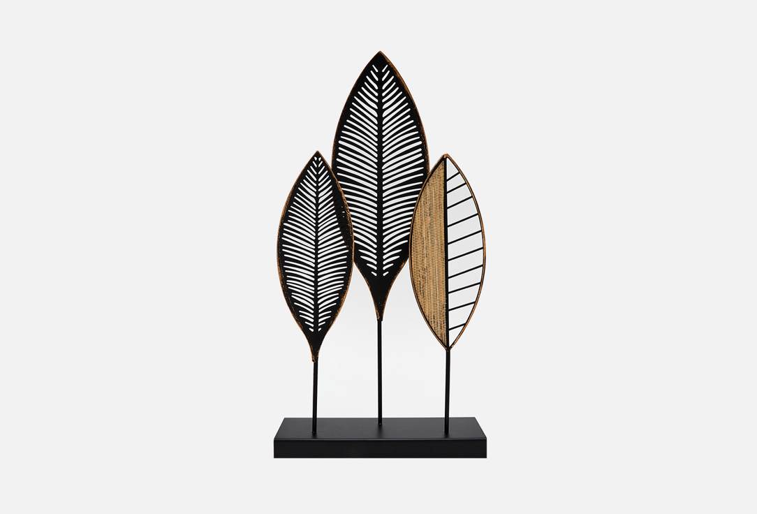 Изображение товара Декоративная композиция Вещицы Leaf из металла 24x8x48 см для интерьера
