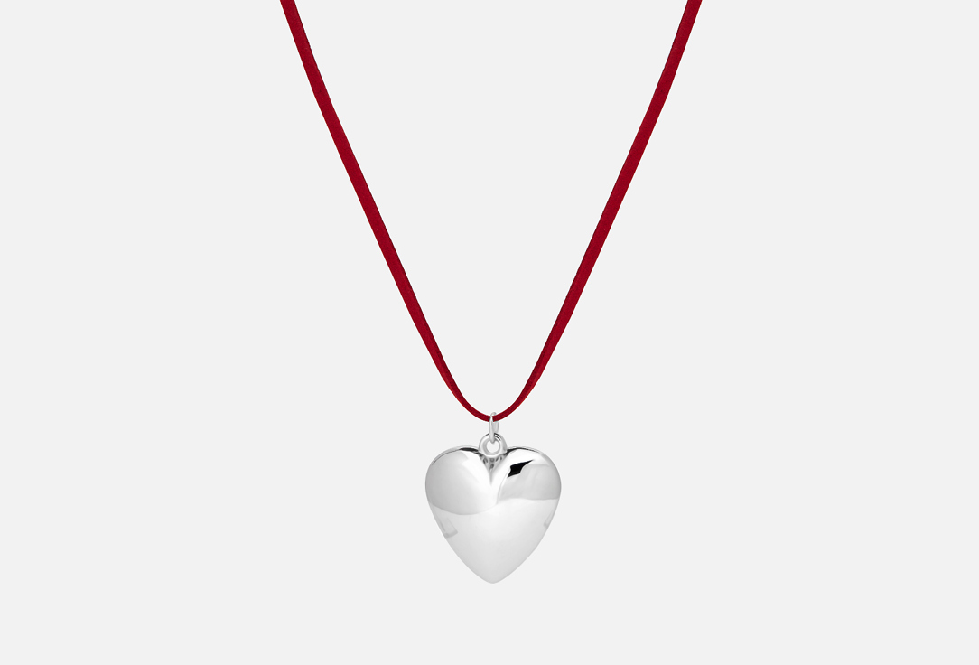 Изображение товара Колье-обвес на сумку Forostina.K Red silver heart