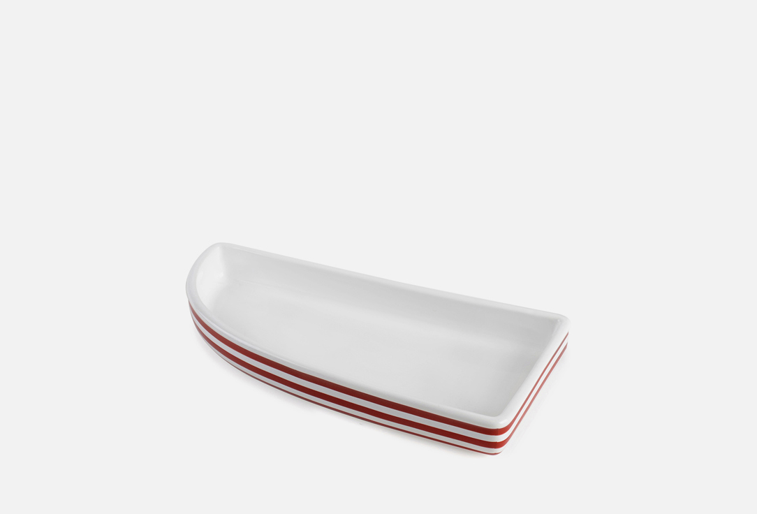 Изображение товара Поднос треугольный Moroshka Maritime, 26х3,3х12, красная полоска