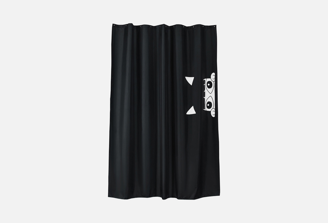 Изображение товара Занавеска для ванной комнаты Moroshka Irony, 180х200., black white