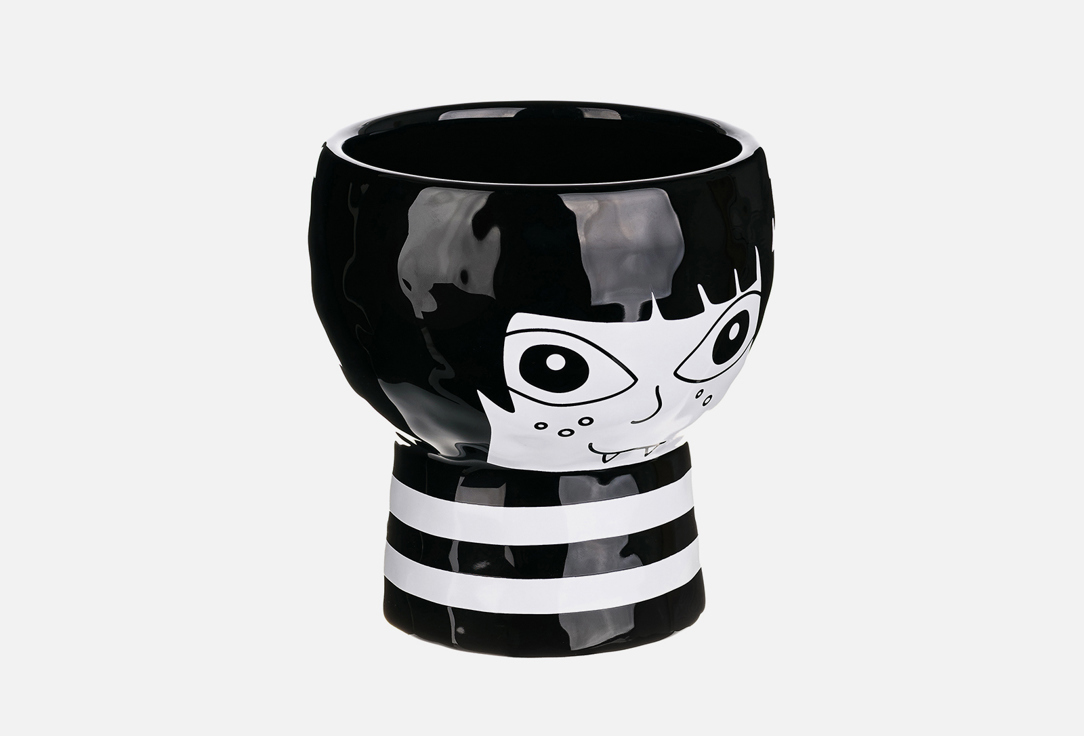 

Кашпо MOROSHKA, Irony, 12х12х13, black, white 1 шт