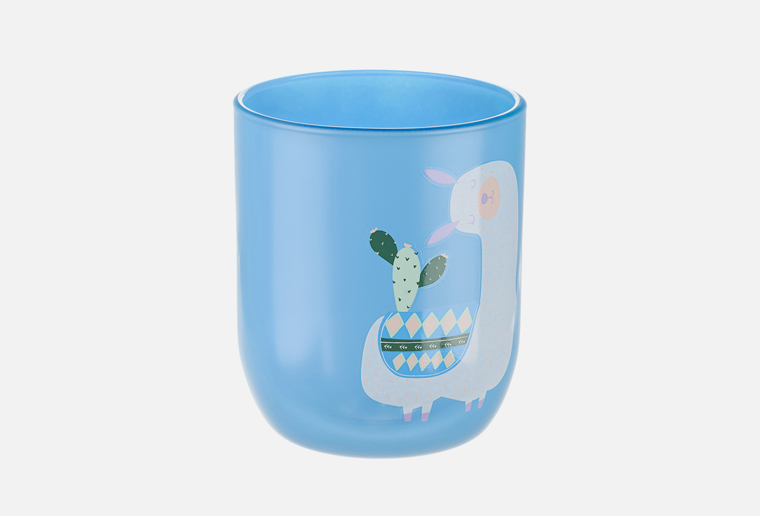 

Стакан для зубных щеток MOROSHKA, Голубой, Lama, 7,4х7,4х8,5, blue 1 шт
