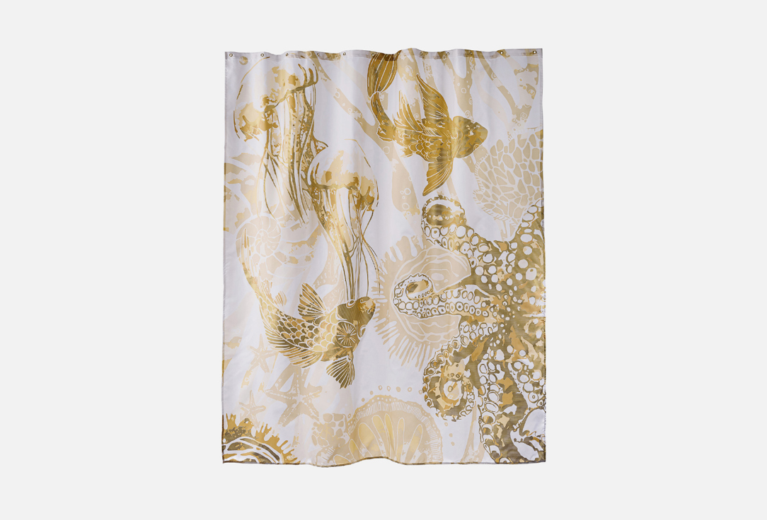 

Занавеска для ванной комнаты MOROSHKA, Золотой, Mare, 180х200, beige 1 шт
