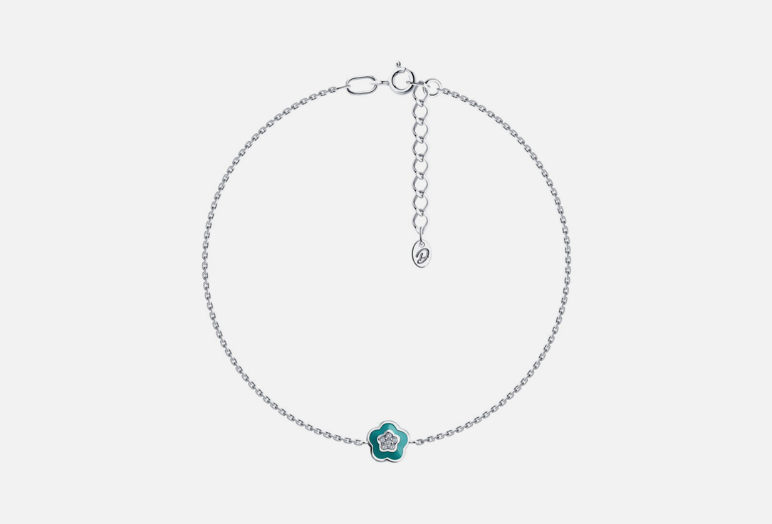 Изображение товара Серебряный браслет с эмалью и фианитами Diamant 925 пробы