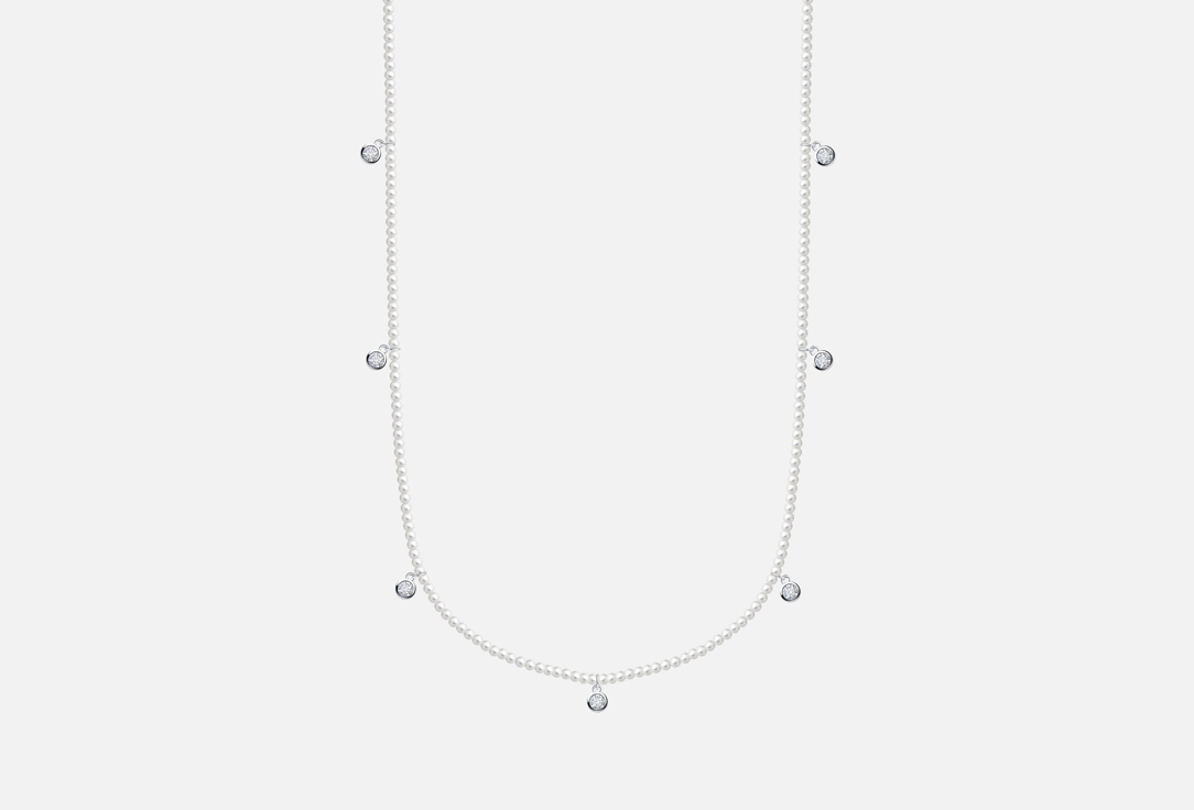 Изображение товара Колье серебряное SOKOLOV с жемчугом изысканное украшение для женщин