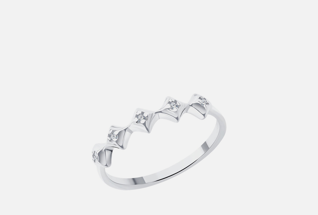 Изображение товара Серебряное кольцо с бриллиантом 925 пробы для женщин Ювелит