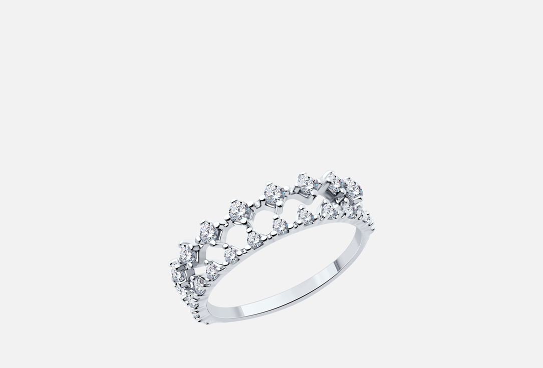 Изображение товара Серебряное кольцо с фианитом SOKOLOV 22 вставки пробы 925 для женщин