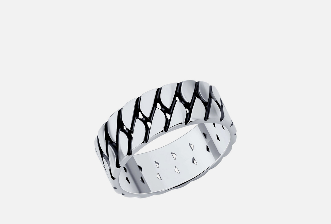 Изображение товара Серебряное кольцо Diamant с эмалью для мужчин пробы 925