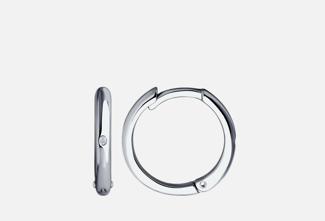 Изображение товара Серебряные серьги с бриллиантами Diamant 925 пробы для женщин