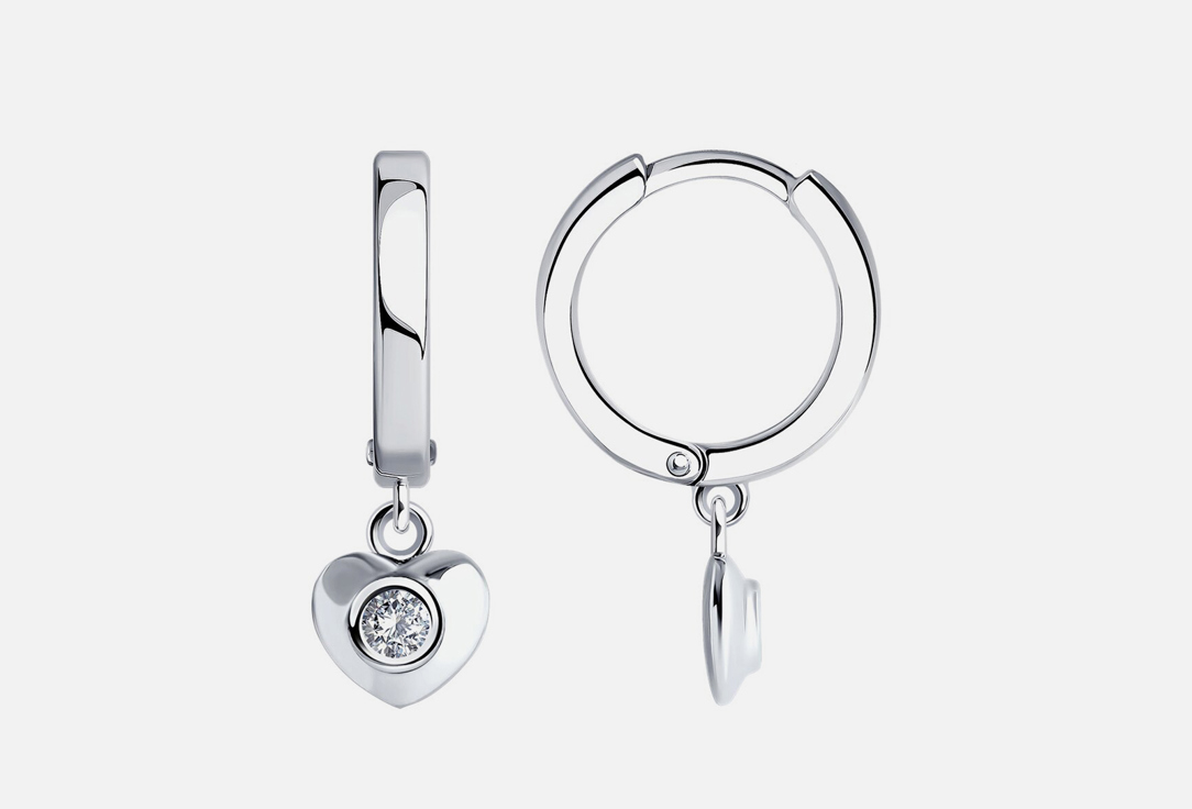 

Серьги серебряные SOKOLOV, Фианит 2 шт