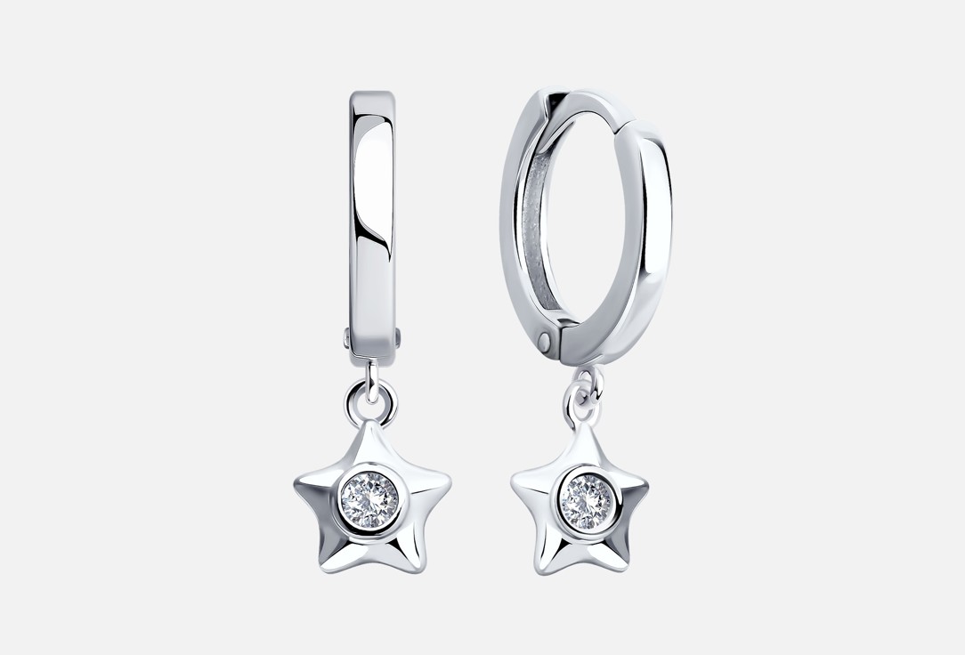 

Серьги серебряные SOKOLOV, Фианит 2 шт