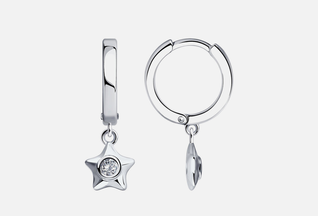 

Серьги серебряные SOKOLOV, Фианит 2 шт