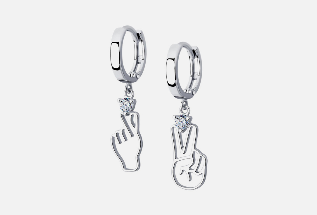 Изображение товара Серебряные серьги с фианитами SOKOLOV 925 пробы для женщин