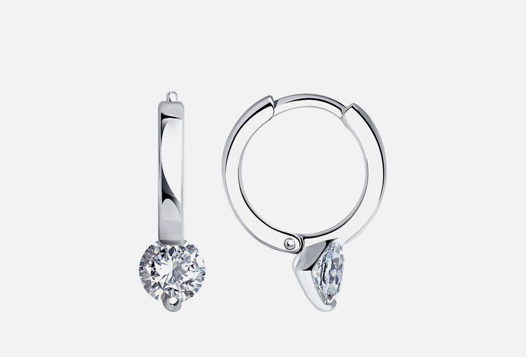 

Серьги серебряные SOKOLOV, Фианит 2 шт