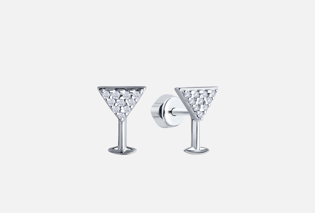 

Серьги серебряные SOKOLOV, Фианит 2 шт