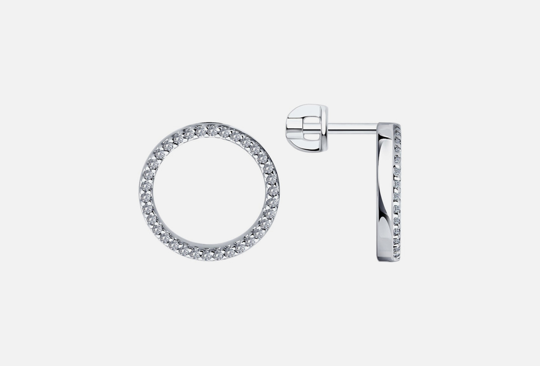 

Серьги серебряные SOKOLOV, Фианит 2 шт