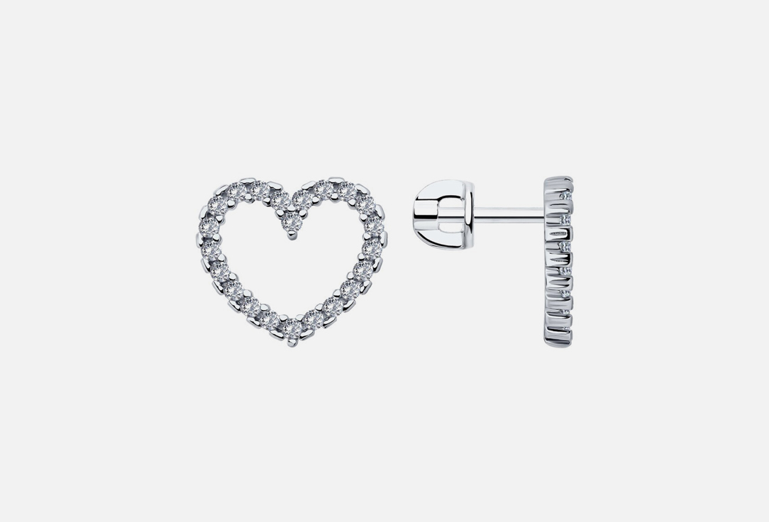 Изображение товара Серьги серебряные SOKOLOV с фианитами для женщин, 44 вставки, пробы 925