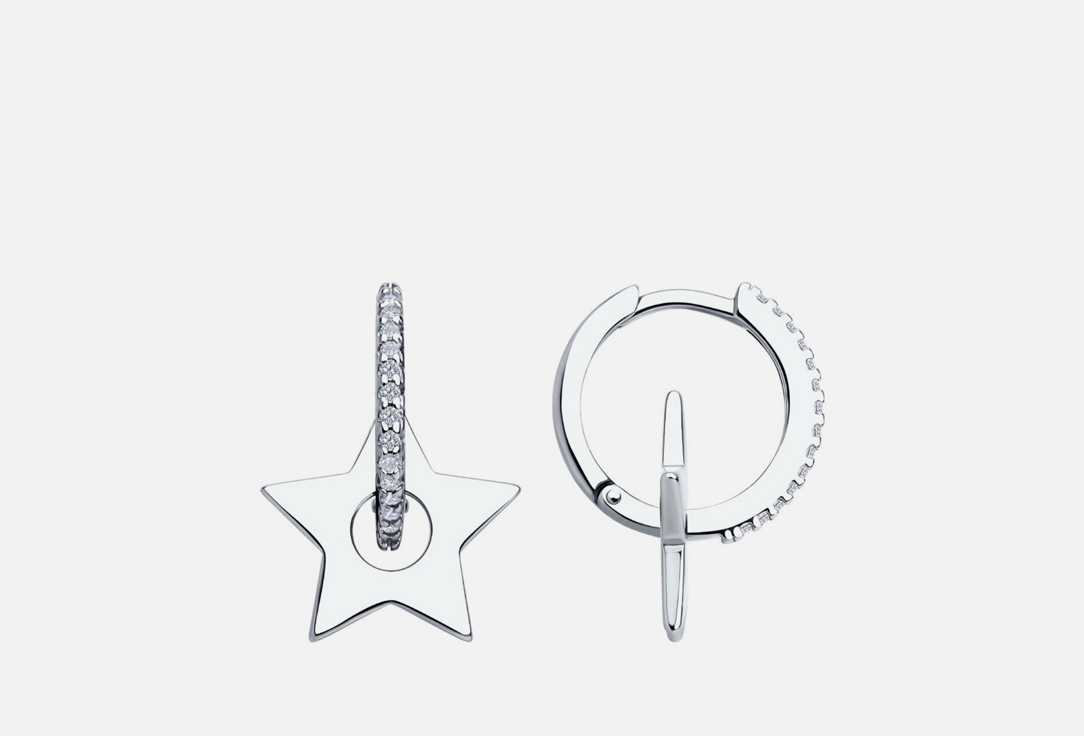 Изображение товара Серьги серебряные с фианитами SOKOLOV 925 пробы для женщин