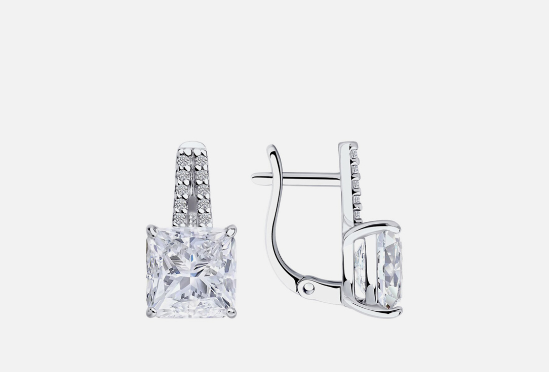 

Серьги серебряные SOKOLOV, Фианит 2 шт