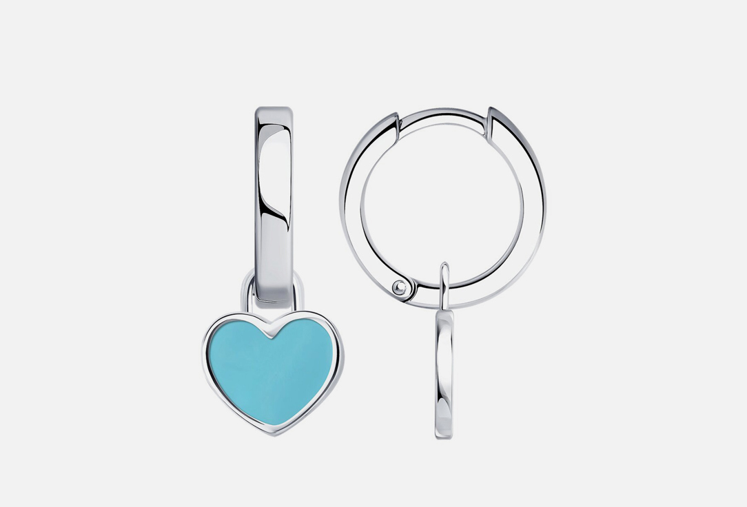 Изображение товара Серьги серебряные Diamant Эмаль