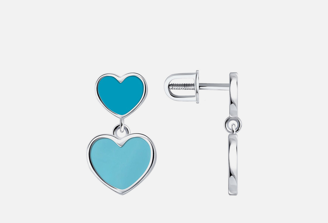 Изображение товара Серьги серебряные Diamant Эмаль