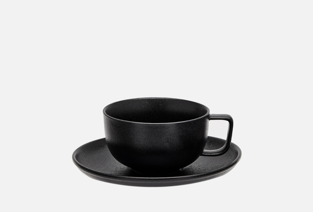 Изображение товара Набор чайный Magistro Carbon из фарфора, 2 персоны, микроволновка и мытьё