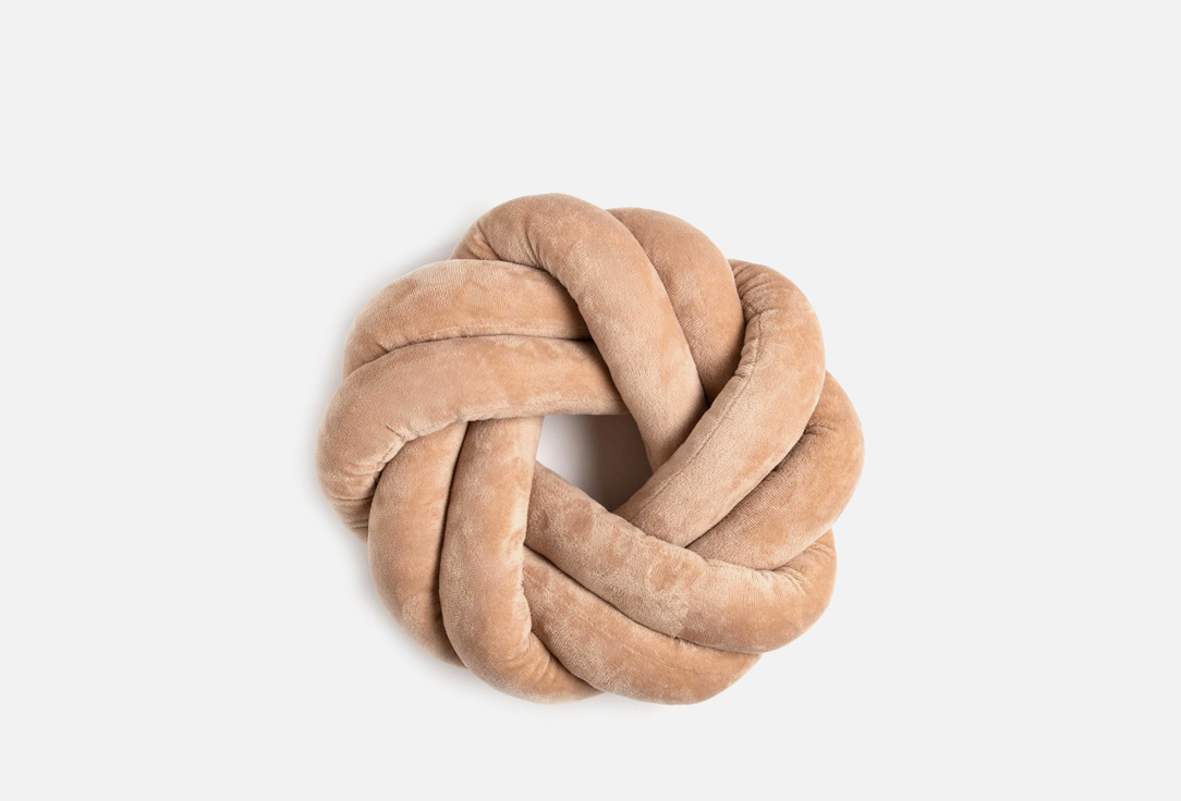 

Подушка-узел ЭТЕЛЬ, Бежевый, D=33, dark beige 1 шт