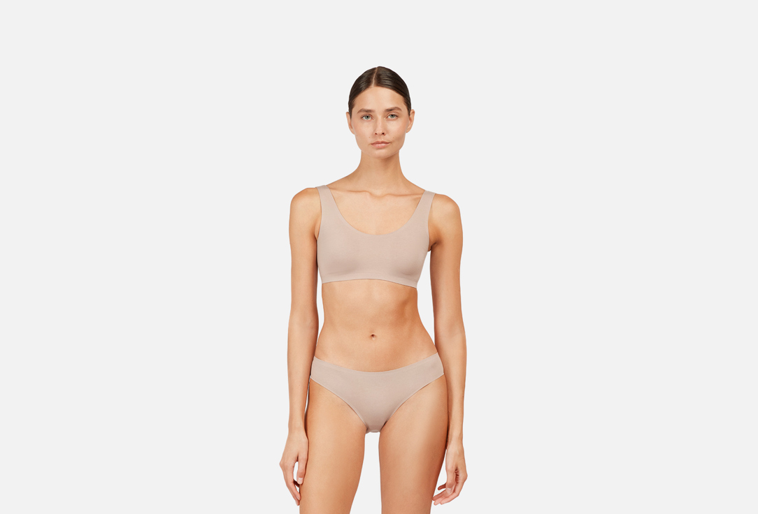 Изображение товара Топ на широких бретелях Belle YOU Tender серо-бежевый хлопок эластан для женщин