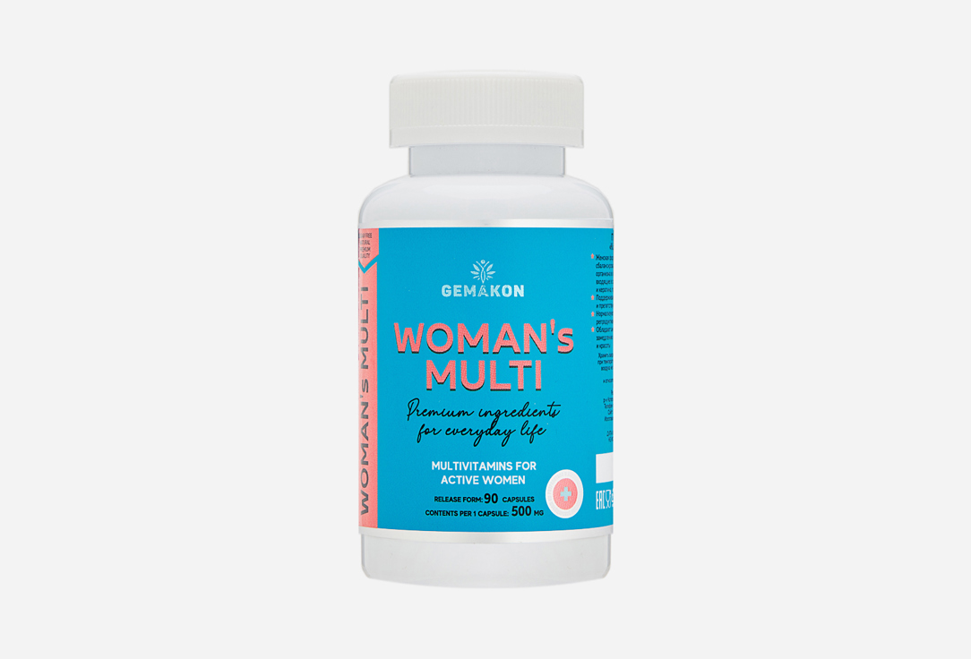 Women's multi Цитрат магния, Витамин С в капсулах 90 шт
