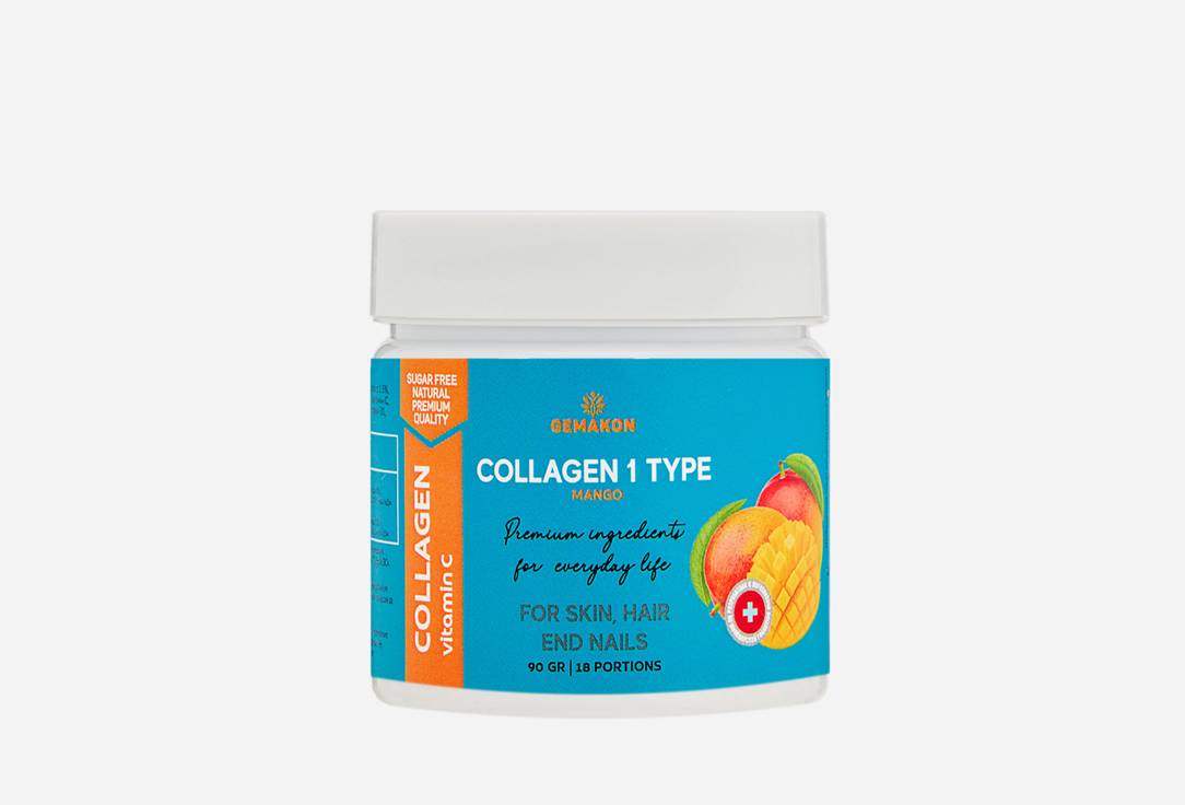 Изображение товара Коллаген 1 типа с витамином C GEMAKON со вкусом манго